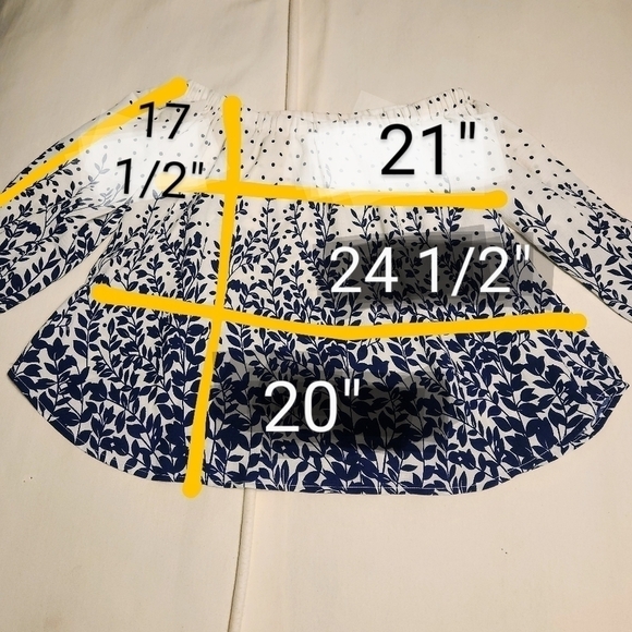 Miley And Molly Floral Dot Off The Shoulder Top Large - Picture 12 of 12
